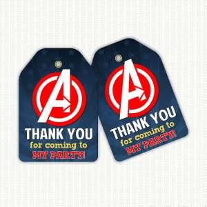 Avengers printable tag
