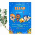bubble guppies invitation boy template