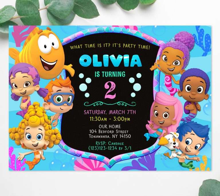 Bubble Guppies Party Invitations