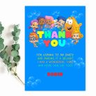 Bubble Guppies thank you card editable