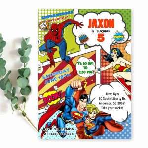 superhero invitation instant download