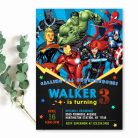avengers birthday party invitation template