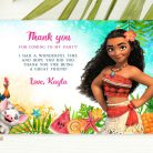 editable Moana thank you card