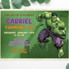 Hulk birthday invitation edit online