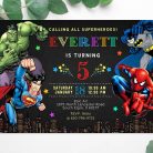 marvel superheroes invitation instant download template