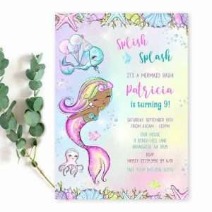 Mermaid Bash Birthday Invitation