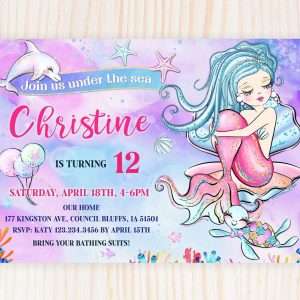mermaid party invitation