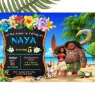 editable Moana invitation template