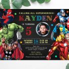 superhero birthday invitation template edit online