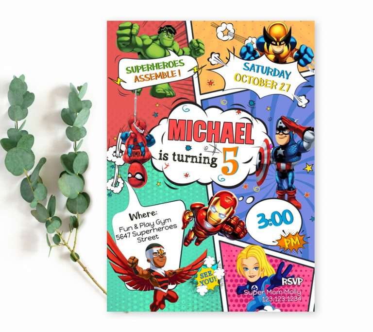 Superhero Invitations Wording