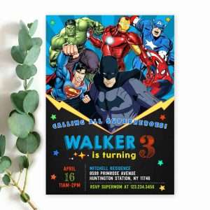 Superhero Batman Invitation