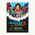 Superheroes Invitation With Picture