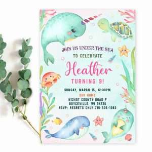 under the sea invitation template