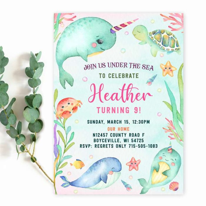 under the sea invitation template