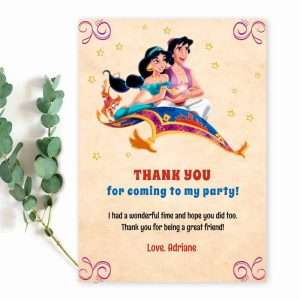 Aladdin thank you card template