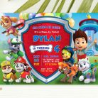 paw patrol birthday invitation