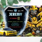 Transformers Bumblebee Birthday Invitation