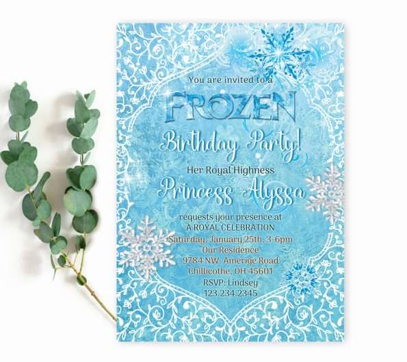 Frozen 2 invitation template edit online