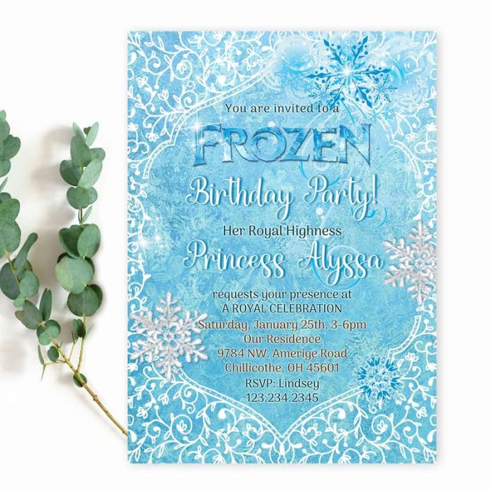 Frozen 2 invitation template edit online