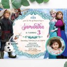 frozen birthday invitation with photo editable