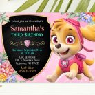 Paw Patrol Skye Invitation