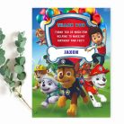 Paw Patrol thank you card editable template