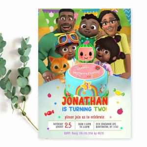 black cocomelon invitation