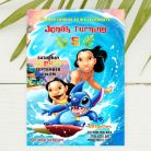 Lilo and Stitch birthday invitation boy