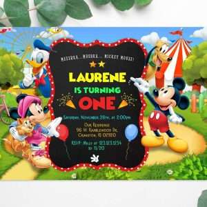 Mickey Mouse invitation editable template