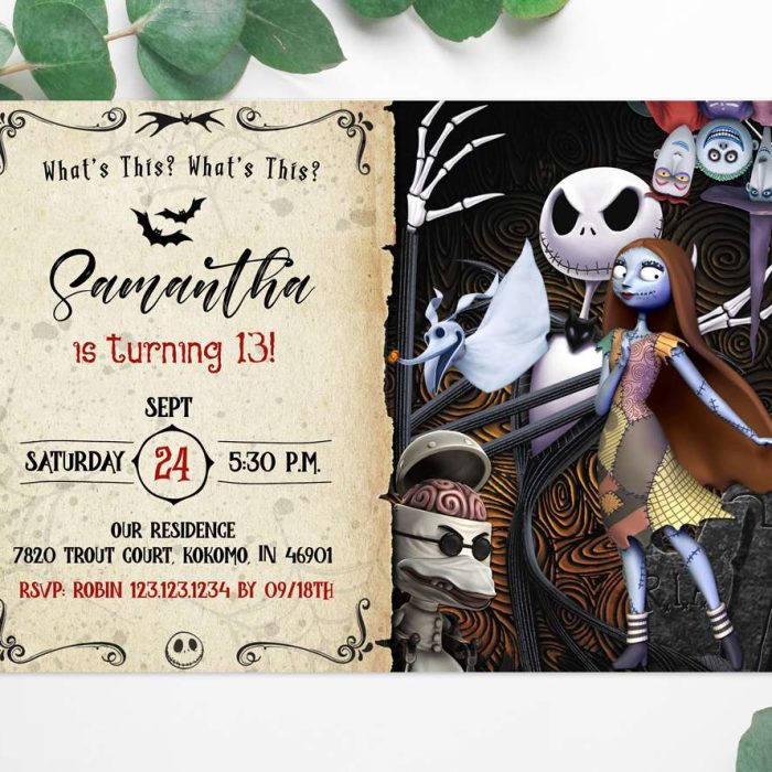 The Nightmare Before Christmas Invitation