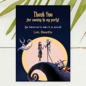 Nightmare Before Christmas Thank You Card