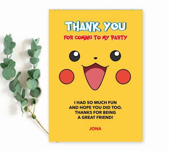 pokemon thank you card template