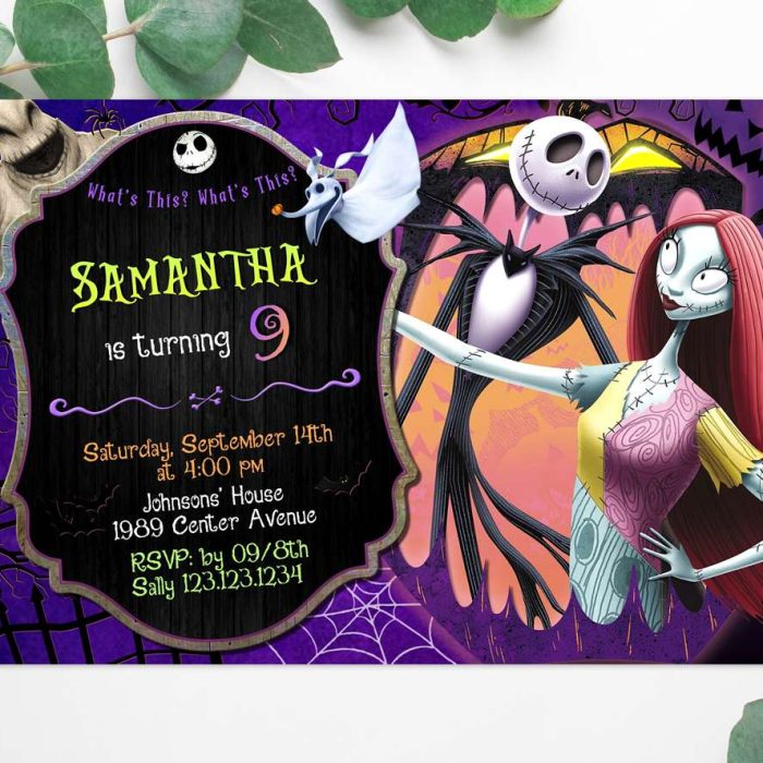 Nightmare Before Christmas Party Invitation