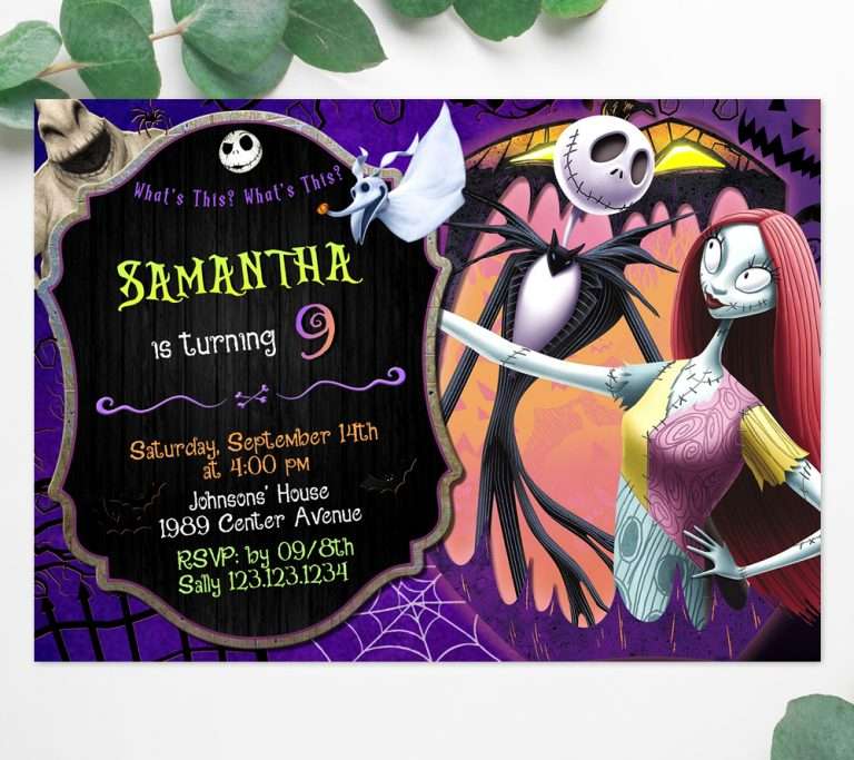 Editable Nightmare Before Christmas Party Invitations for Your Event