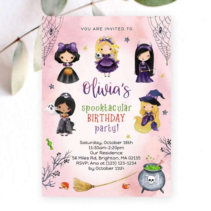 Halloween Princesses Invitation