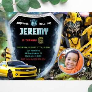 Transformers Invitation with Photo