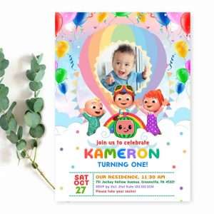 Cocomelon birthday invitation