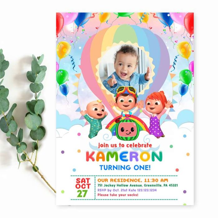 Cocomelon birthday invitation