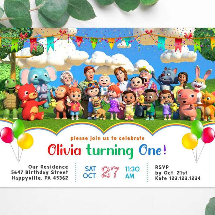 Cocomelon Invitation