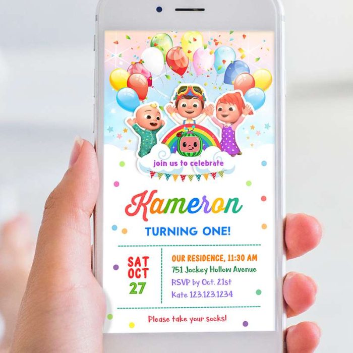 Digital Cocomelon Invitation