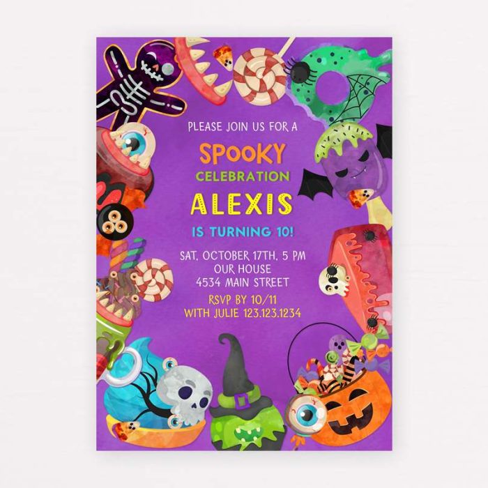 Halloween invitation for kids