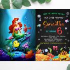 Little Mermaid Ariel Invitation Template