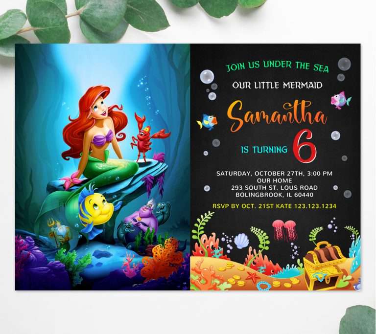Little Mermaid Invitations