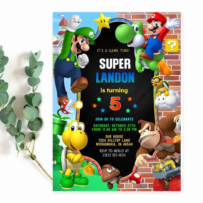 Mario Party Invitation