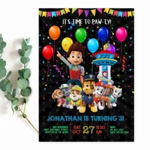 Paw Patrol Party Invitation