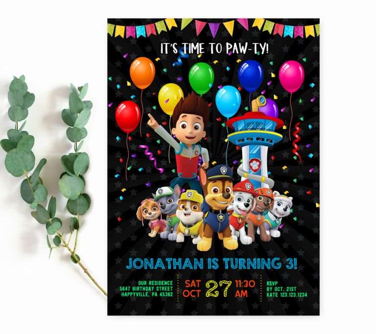 Throw a Paw Patrol Birthday Party with These Invitations