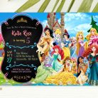princesses birthday invitation