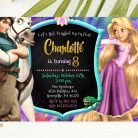 Rapunzel birthday invitation