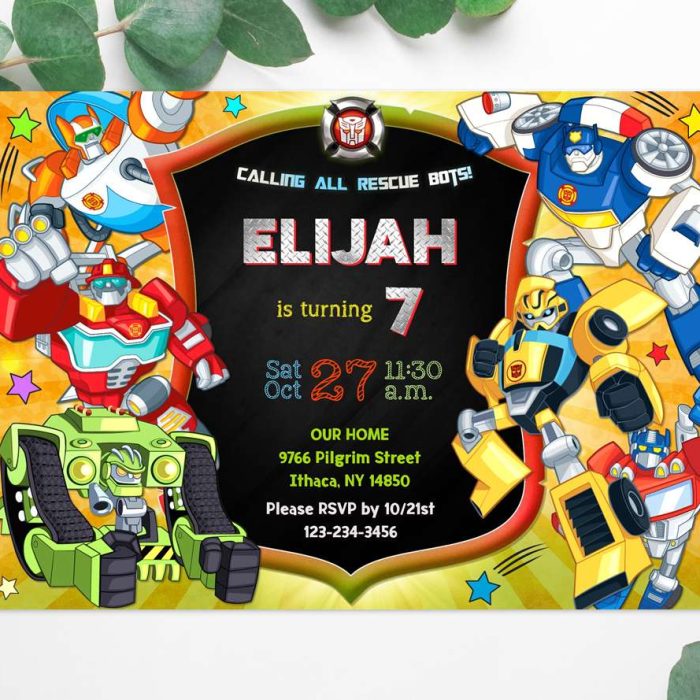 Rescue Bots invitation