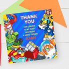 rescue bots thank you card